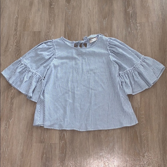 Altar'd State Tops - Altar’d State 3/4 Bell Sleeve Striped Top